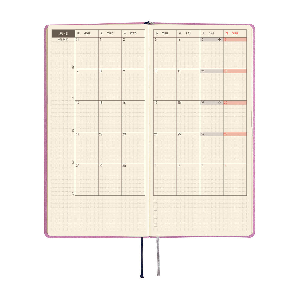 2027 Hobonichi Weeks: Smooth Lavender Milk