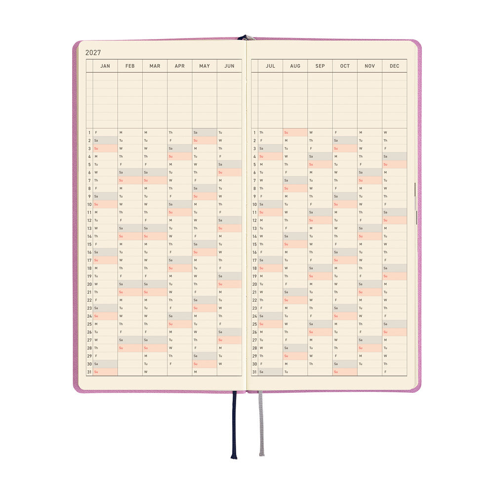 2027 Hobonichi Weeks: Smooth Lavender Milk