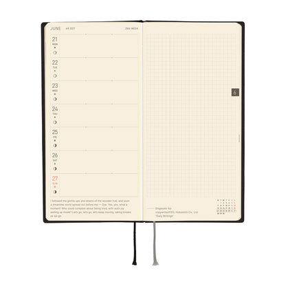 2027 Hobonichi Weeks: White Line Black