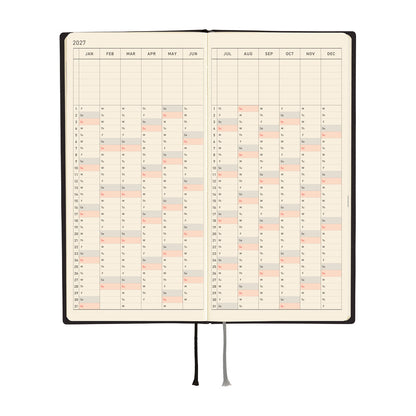 2027 Hobonichi Weeks: White Line Black