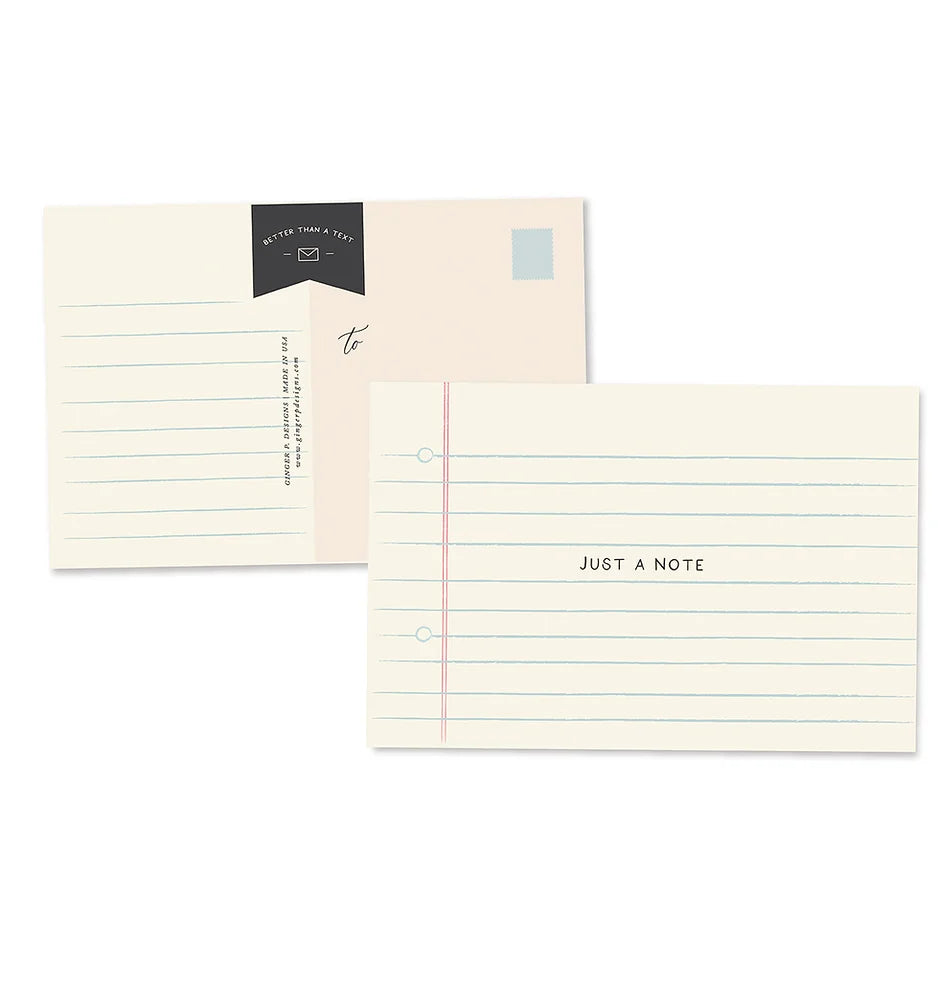 Postcard - Just A Note - Set of 10