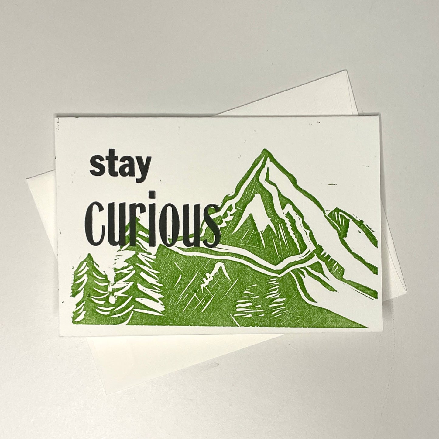 Stay Curious Letterpress Greeting Card