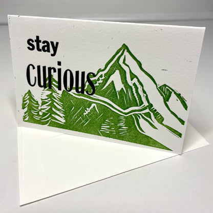 Stay Curious Letterpress Greeting Card